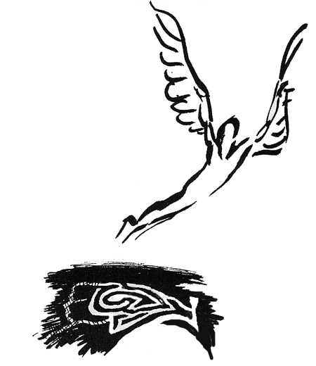 Daedalus flying from the labyrinth