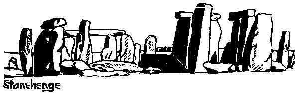 Stonehenge lino-cut